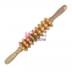 Accesoriu Roller din lemn pentru masaj ROL04 cu 9 discuri - Maderoterapie 